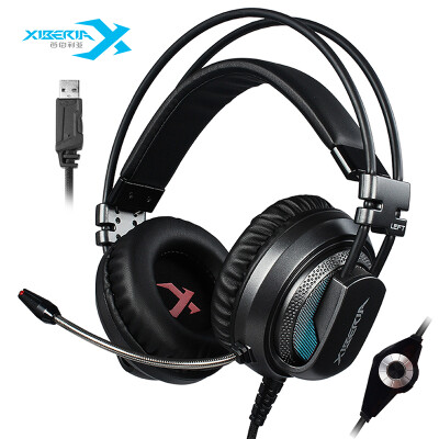 

Siberian XIBERIA V10 Gaming Gaming Headset 71 Channel Headband Subwoofer 7 Glowing Computer Headset Eating Chicken Jedi Survival Red