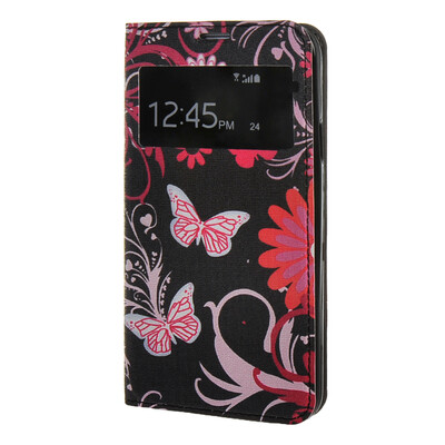

MOONCASE Case for Samsung Galaxy S5 Slim Flip Leather Wallet Card and Kickstand Case Cover / a02