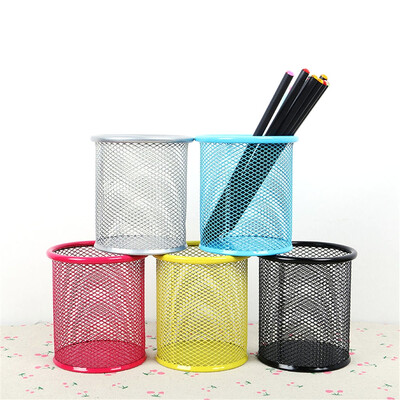 

Metal Round Pen Holder Desktop Box