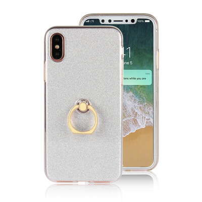 

Adtismark For iPhone X iPhoneX Case Soft TPU Cover Clear Rings Bling Glitter For iPhone X iPhoneX Case Cover