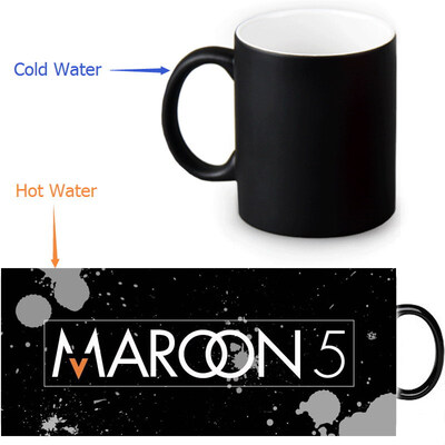 

Maroon 5 350ml12oz Heat Reveal Mug Color Change Coffee Cup Sensitive Morphing Mugs Magic Mug Milk Tea Cups