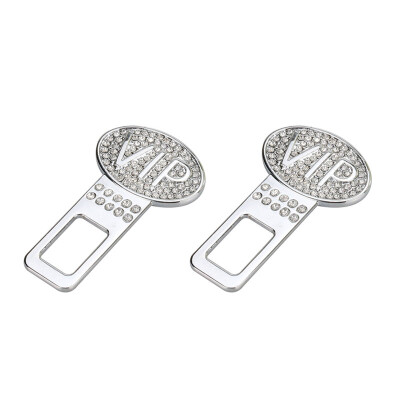 

Универсальный 2 PCS Safety Seat Belt Buckle Clip Handcrafted Rhinestone (серебро)