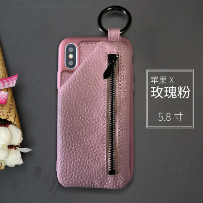 

Чехол из натуральной кожи для iPhone X Case Litchi Texture для iPhone 6 7 8 Plus Back Сумка с капюшоном