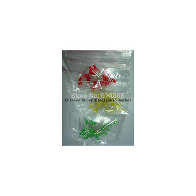 

5type*20pcs=100pcs 5MM LED Red white green blue yellow LED Package light emitting diode package