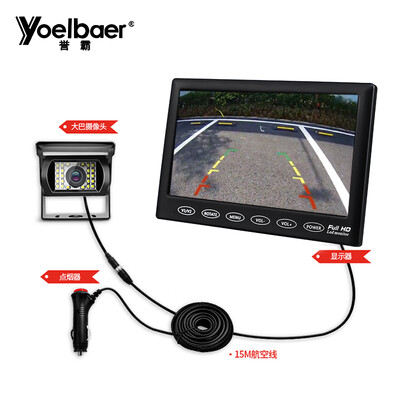 

Yoelbaer 12V 24V Wireless 7" HD TFT LCD Vehicle Backup Rear View Camera Monitor For Trucks Bus RV Trailer Excavator