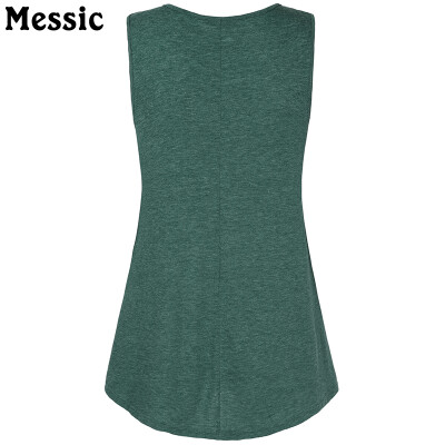 

Timeson Summer 2018 Sleeveless Solid Tee V-Neck Women Tanks Wool Button Big Hem Long Loose Tunic Casual Vest Female Knitted Tops