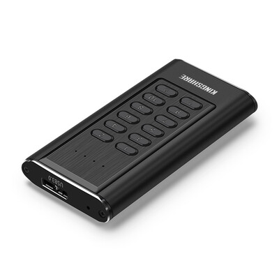 

Jinsheng kingshare MS9 120GB USB30 Portable Encrypted Mobile Solid State Drive Black