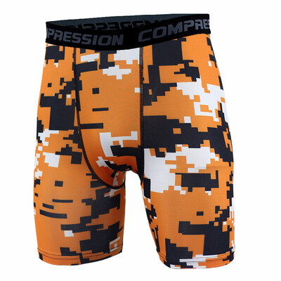 

male Tight training motion Bodybuilding shorts moisture absorption Perspiration Fast drying Run camouflage shorts Tight trousers