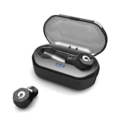 

Langston F8 Беспроводная Bluetooth-гарнитура TWS Touch Binaural Stereo Earbud Водонепроницаемый и пот Mini Ультра-маленькие невидимые спортивные наушники-вкладыши Black