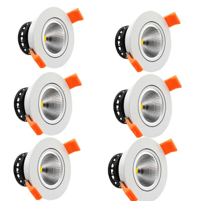 

6pcs / lot вел светильник COB светильника СИД downlight 5w теплый белый вел утопленный свет потолка СИД