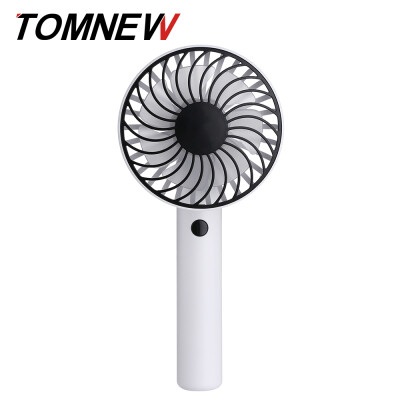 

TOMNEW Handy Rotating Fan Mini USB Rechargeable 1200mAh Portable Handheld Standing Electric Cooling Fan 2018 New