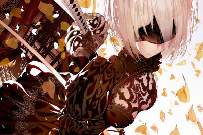 

subarashii bandage blade sogoi NieR Automata oppai warrior ken sword girl cyborg living room home art decor fabric posters prints