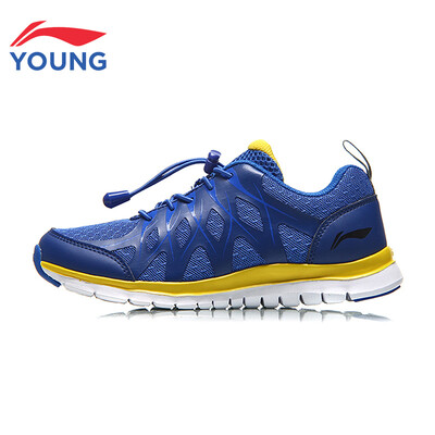 

Li Ning childrens shoes boys&girls Tongyun technology shock absorption running shoes big children wear non-slip running shoes sports shoes YKFN044-1 Haibao blue lemon yellow 315