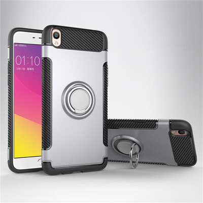 

OPPO R9R9S Armor Car Magnetic Suction Ring Bracket Silicon TPU Hard PC Phone Case
