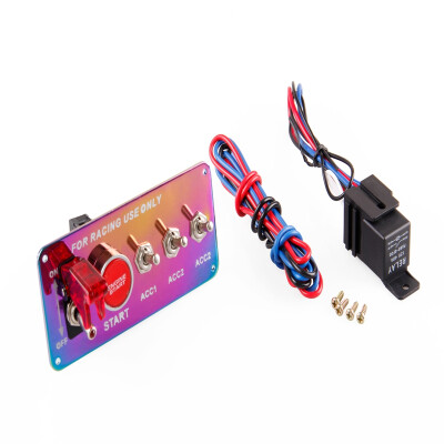 

Racing Neo Chrome 12V Car Electronics Switch Panel ignition Switch Kit