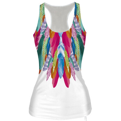 

2018 Europe&the new wild casual vests digital printing in the long section of the Slim vest