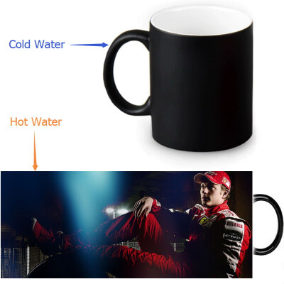 

Kimi Raikkonen 350ml12oz Heat Reveal Mug Color Change Coffee Cup Sensitive Morphing Mugs Magic Mug Milk Tea Cups