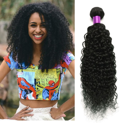 

9A Brazilian Curly Hair Extension 3Bundles 100gBundle Curly Weave Weft Human Hair Virgin Human Hair Weft Extensions Natural Black