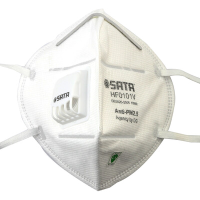 

SATA HF0101V protective mask anti-flu KN90 anti-virus anti-fog anti-pm25 anti-dust with exhalation valve white 25 Pack box ear wear