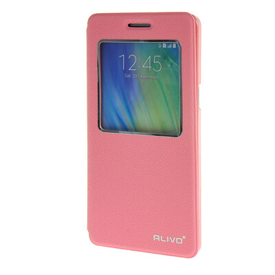 

MOONCASE Samsung Galaxy A5 чехол Slim Window View Design Flip Leather Bracket Back чехол Cover Pink
