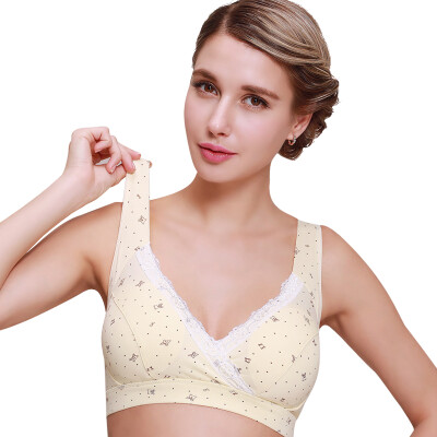 

Pregnancy time breastfeeding bra bedroom sleep braised breast feeding breast underwear Y1908 yellow XL