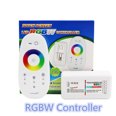 

DC 12V 24V RGB RGBW LED Controller 24G RF Touch Screen Remote Control 6A per Channel for smd 5050 3528 5630 led strip Light