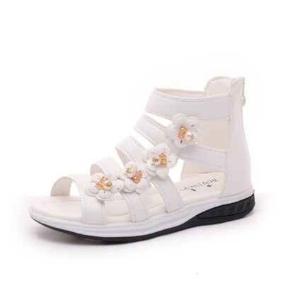 

New Girls Pearl Flower Sandals Children Beach Shoes Summer Style Kids Roman Sandals Girls Princess Roman Shoes