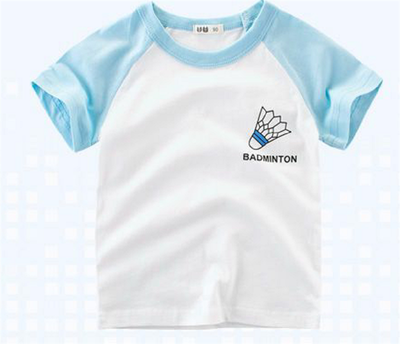 

6 colors 90-140 baby boys boutique cute T-shirt Fall raglans children boys badminton raglans boys summer top T shirts raglans