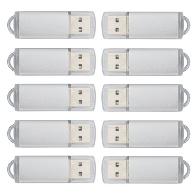 

Fillinlight 10PCS Pack Fresh Shiny White Color USB Flash Drive USB20 Memory Stick Memory Drive Pen Drive U Disk