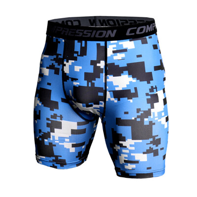 

3D Camo Compression Shorts Men 2018 Short Pants MMA High Elastic Skinny Leggings Bodybuilding Tights Men Fitness Sweat shorts