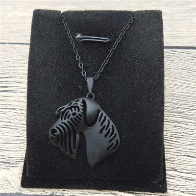 

New Schnauzer Necklace Trendy Style Miniature Schnauzer Pendant Necklace Women Fashion Pet Dog Jewellery