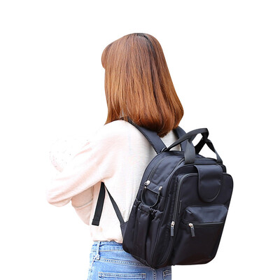 

Xiao Yang YANG Mummy bag self-operated multi-function large capacity shoulder out bag back milk bag mother bag multi-pocket out backpack Y5004 black
