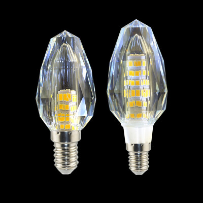 

LED Corn Crystal Lamp 5W 7W Warm White E14 LED Ultra High Brightness 110V 220 Home Lighting Crystal Pendant High light