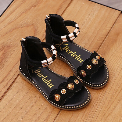 

Girls Sandals Summer Kids Shoes 2018 Children Zip Gladiador Princess Sandals For Girls Rivets