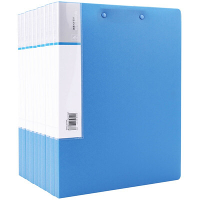 

Deli 33011 pp material A4 long clip board clip 6 box blue