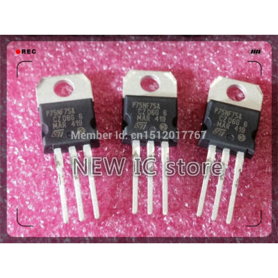 

Free shipping 10PCS/LOT P75NF75 P75N75 STP75NF75 STP75NF75FP 75V TO-220 Transistor