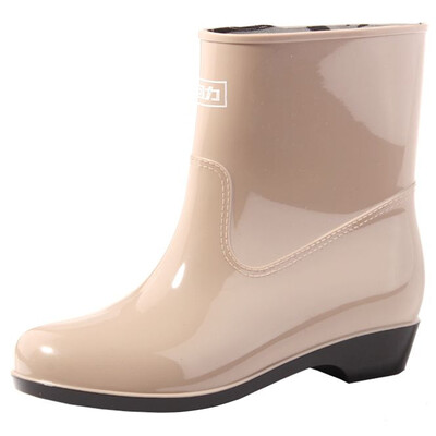 

Warrior rain boots in the tube womens shoes waterproof shoes cover shoes rain boots rubber shoes HXL523 khaki 37