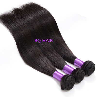 

8A Straight BQ Hair Weave 3 Bundles Set Peruvian Unprocessed Virgin Hair 3pcslot Human Hair No tangle shedding No Smell
