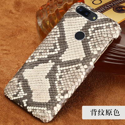 

Genuine Leather Phone Case For Oneplus 5 5T Case Natural Python Skin For Oneplus 2 3 3T Back Cover