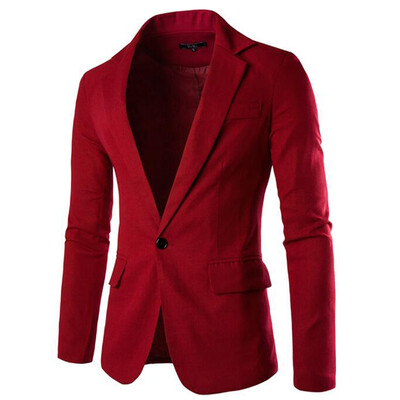 

England Style Blazer Men Casual Jacket Business Suit Formal Dress