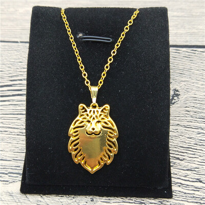 

New Norwegian Forest Cat Necklace Trendy Style Norwegian Forest Cat Pendant Necklace Women Fashion Pet Cat Jewellery