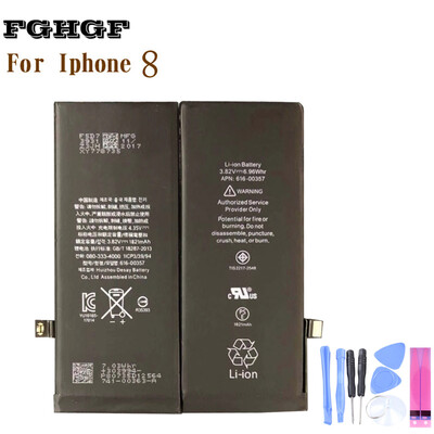 

FGHGF Phone Battery For Iphone 8 1821mah 0 Cycle 100 test Replacement Repair With Tools Kit