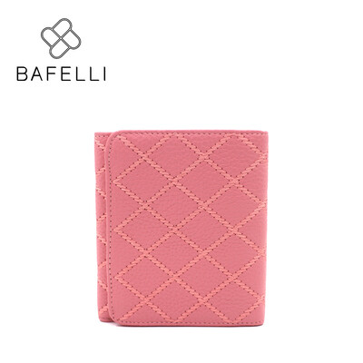 

BAFELLI натуральная кожа короткий кошелек ручной вышивки portefeuille femme розовый хэпс коровьей шкуры коротких стандартных кошельков женщин