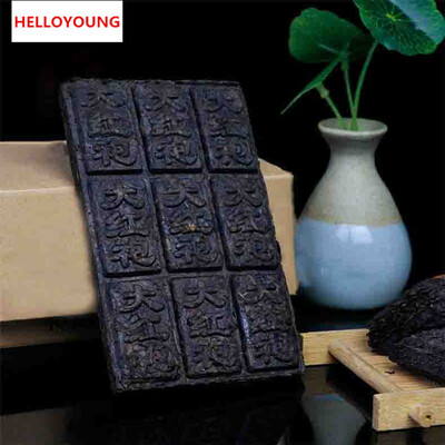 

C-HC014 Green Food 6 Years Wuyi Yan Cha Brick 100 Natural Wuyi Rock Oolong Tea Lose Weight Down Three High Beauty DaHongPao Tea