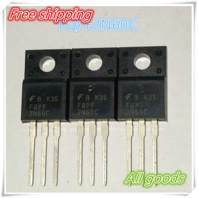 

Free Shipping 100pcs FQPF2N60C 2N60 field effect transistor mosfet n TO-220F