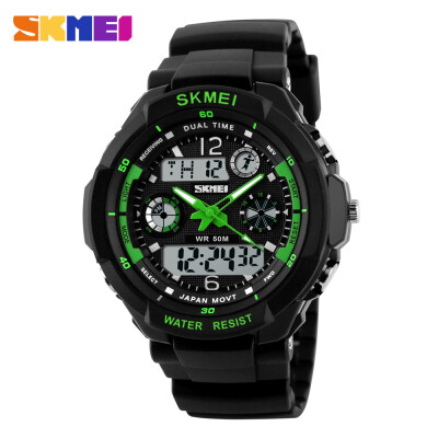 

Men Fashion Sport Dual Display Sport Watch Waterproof Electronic LED Military