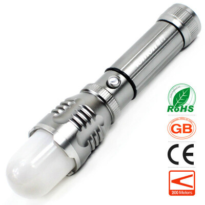 

Zoom LED Flashlight Car Charger 4 Color Lampshade Rechargeable Torch Light Best Gift Present Aluminum Alloy Torchlight