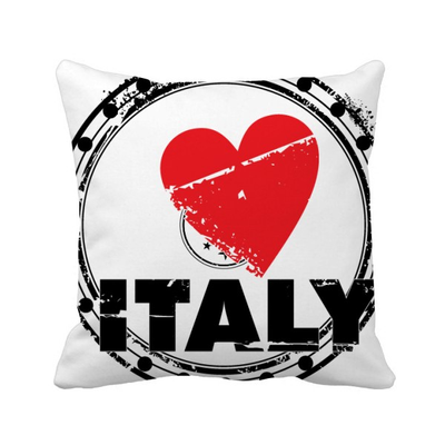

I Love Italy Word Love Heart Circle Square Throw Pillow Insert Cushion Cover Home Sofa Decor Gift