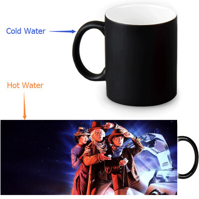 

Back to the Future 350ml12oz Heat Reveal Mug Color Change Coffee Cup Sensitive Morphing Mugs Magic Mug Milk Tea Cups