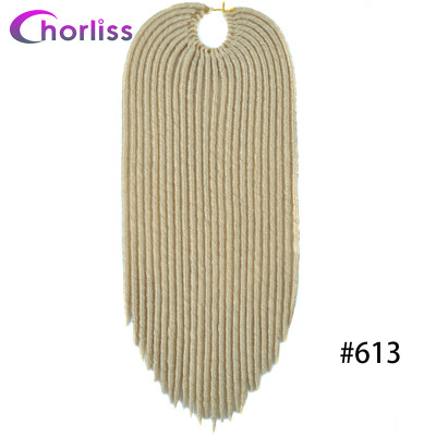 

Chorliss 18inch Dreadlocks Synthetic Hair Extensions Crochet Braids Soft Locs Braiding Hair Pure Color 100g 24strandspack 1pc